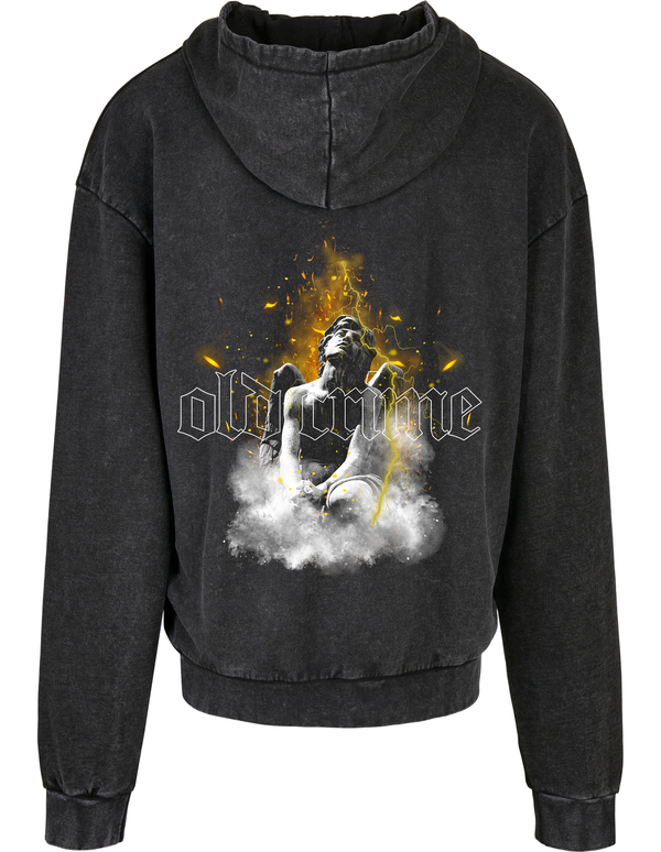 "ANGEL" HOODIE STONE BLACK