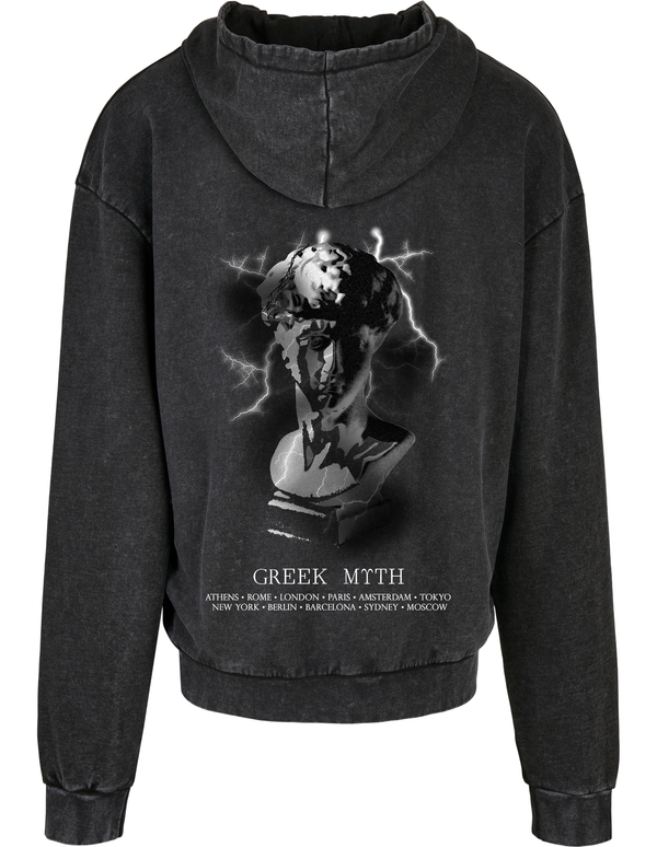 "GREEK" HOODIE STONE BLACK